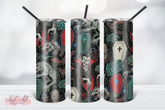 Vampire Werewolf Zombie Tumbler Wrap Product Image 1
