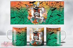 11oz Coffee Mug Wrap Halloween Cobweb Spider Momster Product Image 1