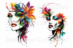 Painted Ladies, PNG, Junk Journal, Vintage, clipart 4 Product Image 2
