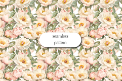Peonies digital paper , peonies scrapbook, peony pattern Product Image 1