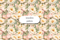 Peonies digital paper , peonies scrapbook, peony pattern Product Image 1