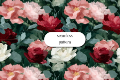 Romantic Rose Seamless Pattern, Vintage Floral Print Product Image 1