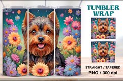 Yorkshire Terrier Tumbler Sublimation, 20 oz Tumbler Wrap Product Image 1