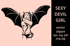Sexy Devil Girl with Bat Wings Product Image 1