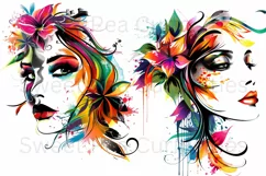 Painted Ladies, PNG, Junk Journal, Vintage, clipart 5 Product Image 2
