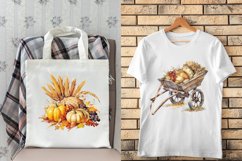 Wheelbarrow Carry in Harvest Watercolor Clipart Product Image 2
