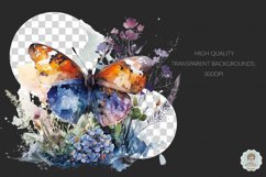 Watercolor Spring Butterfly Sublimation Clipart Product Image 2