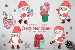 Santa clip art, Christmas clipart, merry christmas svg Product Image 2