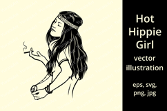 Sexy Hippie Girl Portrait Product Image 1