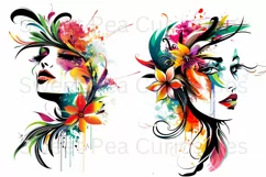 Painted Ladies, PNG, Junk Journal, Vintage, clipart 4 Product Image 3
