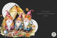 Watercolor Boho Camping Gnome Clipart Sublimation Bundle Product Image 3