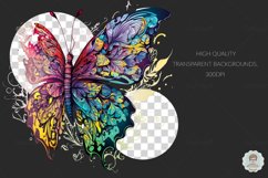 Watercolor Spring Butterfly Sublimation Clipart Product Image 2