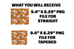 Fall Gnomes &amp; Ghosts Tumbler Wrap PNG Product Image 2