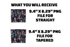 Cyberpunk Girl Gang Tumbler Wrap PNG Product Image 2