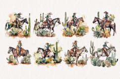 Cowboy Watercolor Sublimation Bundle. PNG File Product Image 2