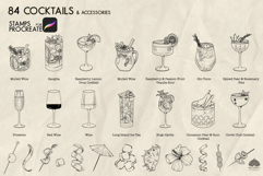 Cocktails &amp; Drinks Procreate Stamp Brushes Product Image 2