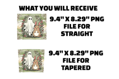 Spooky Easter Ghost Bunny Tumbler Wrap Product Image 2