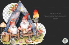 Watercolor Boho Camping Gnome Clipart Sublimation Bundle Product Image 3
