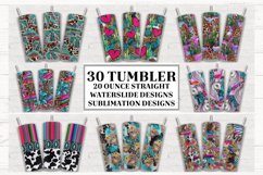 Western Tumbler 20oz Skinny Straight Sublimation files Product Image 1