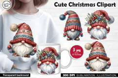 Christmas Gnome. Christmas clipart. PNG sublimation Product Image 1