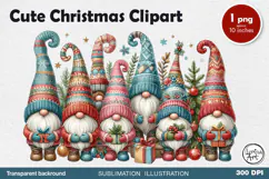 Christmas Gnome. Christmas clipart. PNG sublimation Product Image 1