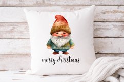 Cute Gnome Christmas Watercolor Clipart Product Image 3