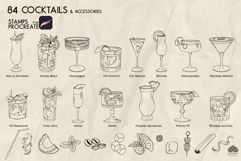 Cocktails &amp; Drinks Procreate Stamp Brushes Product Image 3