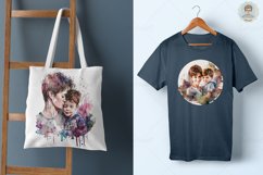 Watercolor Mother - Mom and Son Clipart Sublimation Bundle Product Image 3