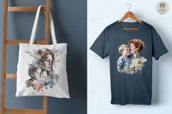 Watercolor Mother - Mom and Son Clipart Sublimation Bundle Product Image 3