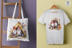 Watercolor Boho Camping Gnome Clipart Sublimation Bundle Product Image 4