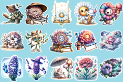 Funny flowers Sticker BUNDLE |Cute summer stickers template Product Image 4