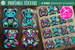 Zombie Toys. Halloween Stickers design PNG Product Image 1