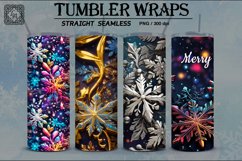 4 Christmas Seamless Tumbler Wrap 20 oz Product Image 1