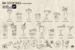 Cocktails &amp; Drinks Procreate Stamp Brushes Product Image 4