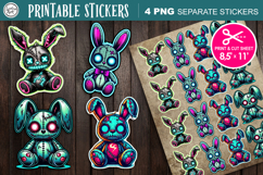 Zombie Toys. Halloween Stickers design PNG Product Image 1