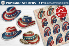 4-th of July. Print &amp; Cut Stickers PNG Product Image 1