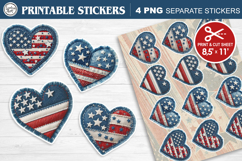 4-th of July. Print &amp; Cut Stickers PNG Product Image 1