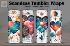 Celestial Love Tumbler Sublimation, 20 oz Tumbler Wrap Product Image 1