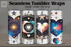 Celestial Love Tumbler Sublimation, 20 oz Tumbler Wrap Product Image 1