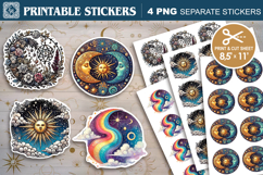 Celestial. Print &amp; Cut Stickers PNG Product Image 1