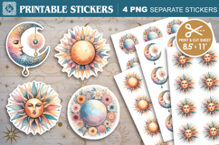 Celestial. Print &amp; Cut Stickers PNG Product Image 1