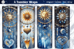 4 Boho Celestial Tumbler Wrap | Winter Dreamcatcher 20 oz Product Image 1