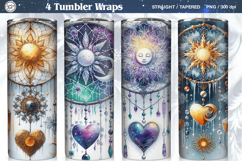 4 Boho Celestial Tumbler Wrap | Winter Dreamcatcher 20 oz Product Image 1