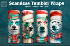 4 Christmas Bear Tumbler Wrap 20 oz Product Image 1