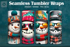 4 Christmas Snowman Tumbler Wrap 20 oz Product Image 1