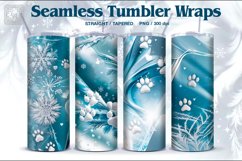 4 Christmas Seamless Tumbler Wrap 20 oz Product Image 1