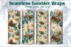 4 Christmas Seamless Tumbler Wrap 20 oz Product Image 1