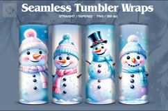 4 Christmas Seamless Tumbler Wrap 20 oz Product Image 1