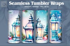4 Christmas Seamless Tumbler Wrap 20 oz Product Image 1