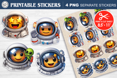 Space Vibe. Print &amp; Cut Stickers PNG Product Image 1